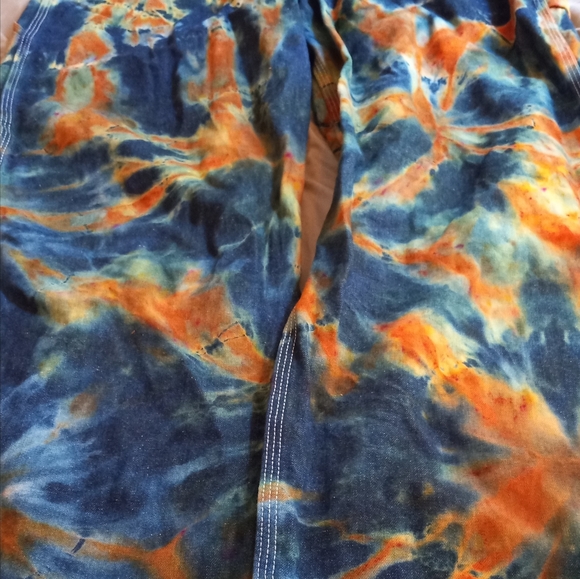 Tie dye Overalls 34×32, Grateful Dead patch Overalls, blue × orange Overalls - Picture 12 of 12